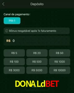 deposits DONALdBET